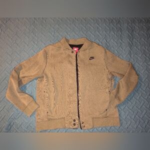 NIKE Women jacket TECH FLEECE DESTROYER WOMEN size medium olive green zipper